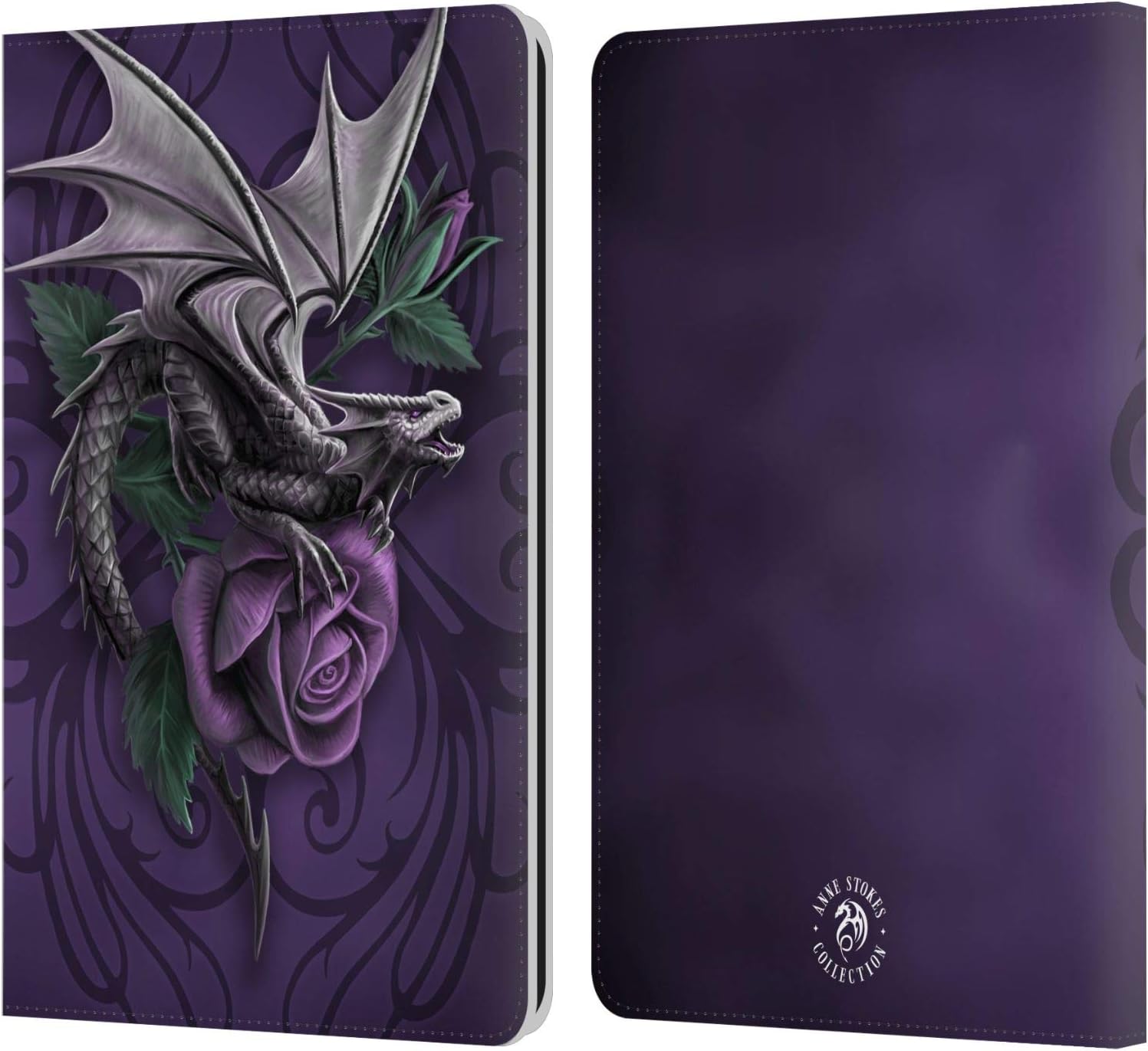 Head Case Designs Officially Licensed Anne Stokes Beauty 2 Dragons 3 Leather Wallet Case Compatible with Kindle Paperwhite 1/2 / 3