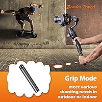 Vista 4 de Zeadio Trípode Mini de Metal, Trípode de Escritorio de Mesa con Tornillo de 1/4 Pulgada para Smooth 4, Crane Plus, Crane 2, Osmo Mobile, Ronin-S