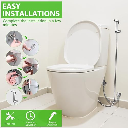 Miniatura 5 de YA MI Aerosol multifuncional de mano para inodoro, rociador de ducha musulmán, adecuado para lavado de mujeres, baño de bebé, spray de limpieza de