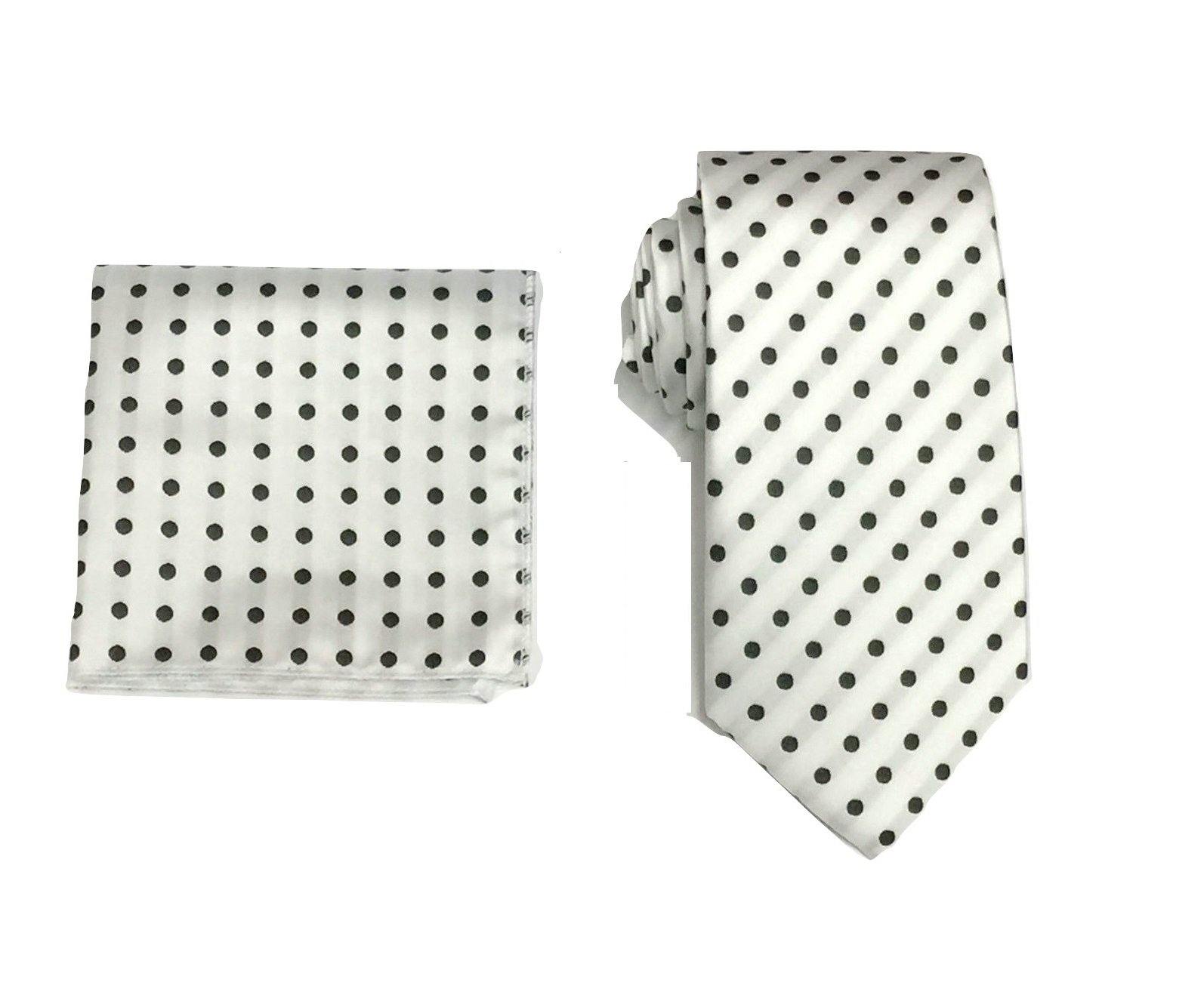 L&L® Men's Woven Polka Dot Tie Hanky Handkerchief Pocket Square Set