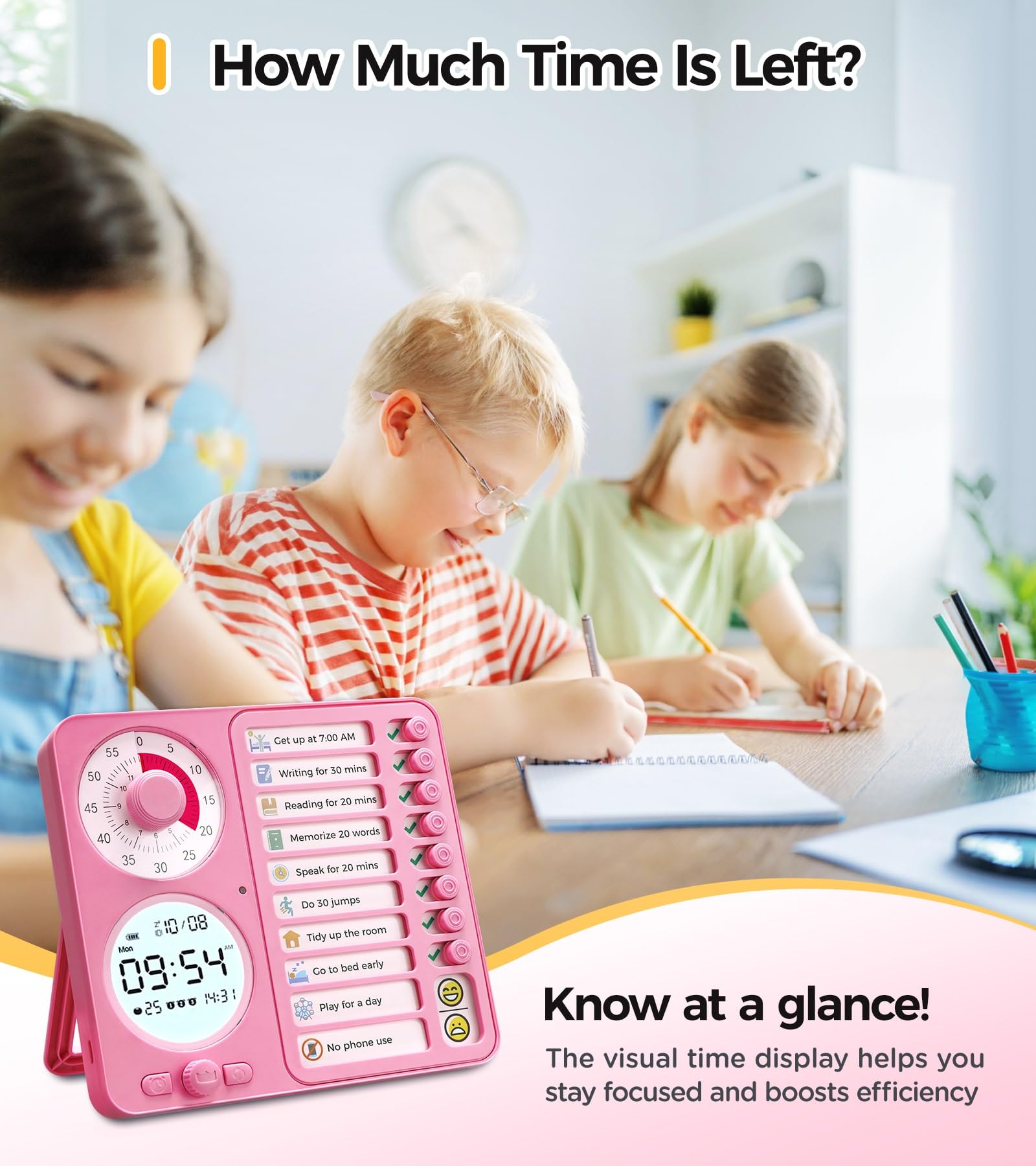 ADHD Autism Task Timer With Chore Chart Visual Schedule 3-in-1 Visual ...