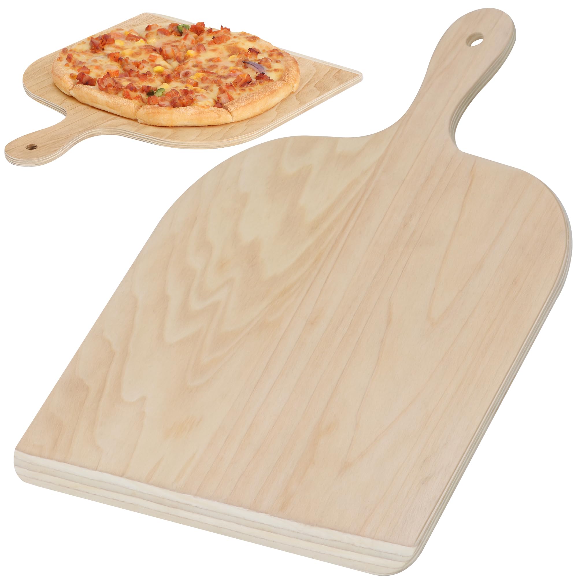 Photo 1 of Gicyiit Pizza Peel, Premium 11-inch Wooden Nonstick Pizza Spatula Paddle with Easy-Glide Beveled Edge for Transferring, Serving, Versatile Pizza Board with Easy-To-Grip Handle for Oven, Stone, Grill