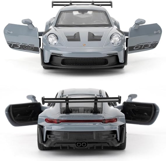 1/36 Porsche 911 GT3 RS Car Models, Collectible Diecast Pull Back Vehicles Toy Car, Birthday Gifts for Boys Girls (Gray)
