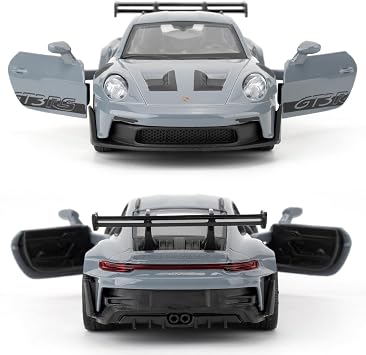 1/36 Porsche 911 GT3 RS Car Models, Collectible Diecast Pull Back Vehicles Toy Car, Birthday Gifts for Boys Girls (Gray)