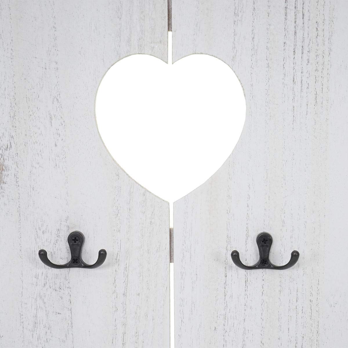 Mendler HWC-C89AM Home - Perchero de Pared Colgador Ropa, 8 Ganchos, 91 x 60 cm, Color Blanco