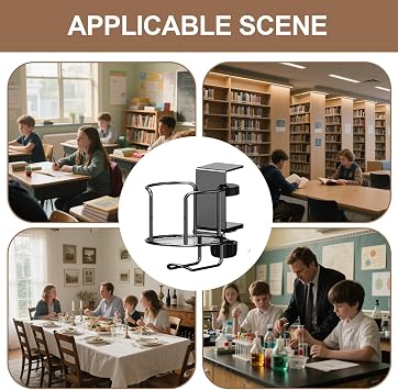 Desk Cup Holder - 2-in-1 Drink Holder with Headphone Hook for Table Top, Table Drink Holder | for Drinking Bottles and Tumblers - for Home, Office, Kitchen