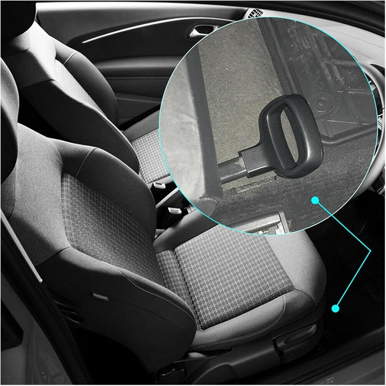 MUSM Car Front Fit for Seat Adjustment Lever Handle 3C0881254 Fit for Golf Fit for Jetta Scirocco Fit for Tiguan,(Left and Right)