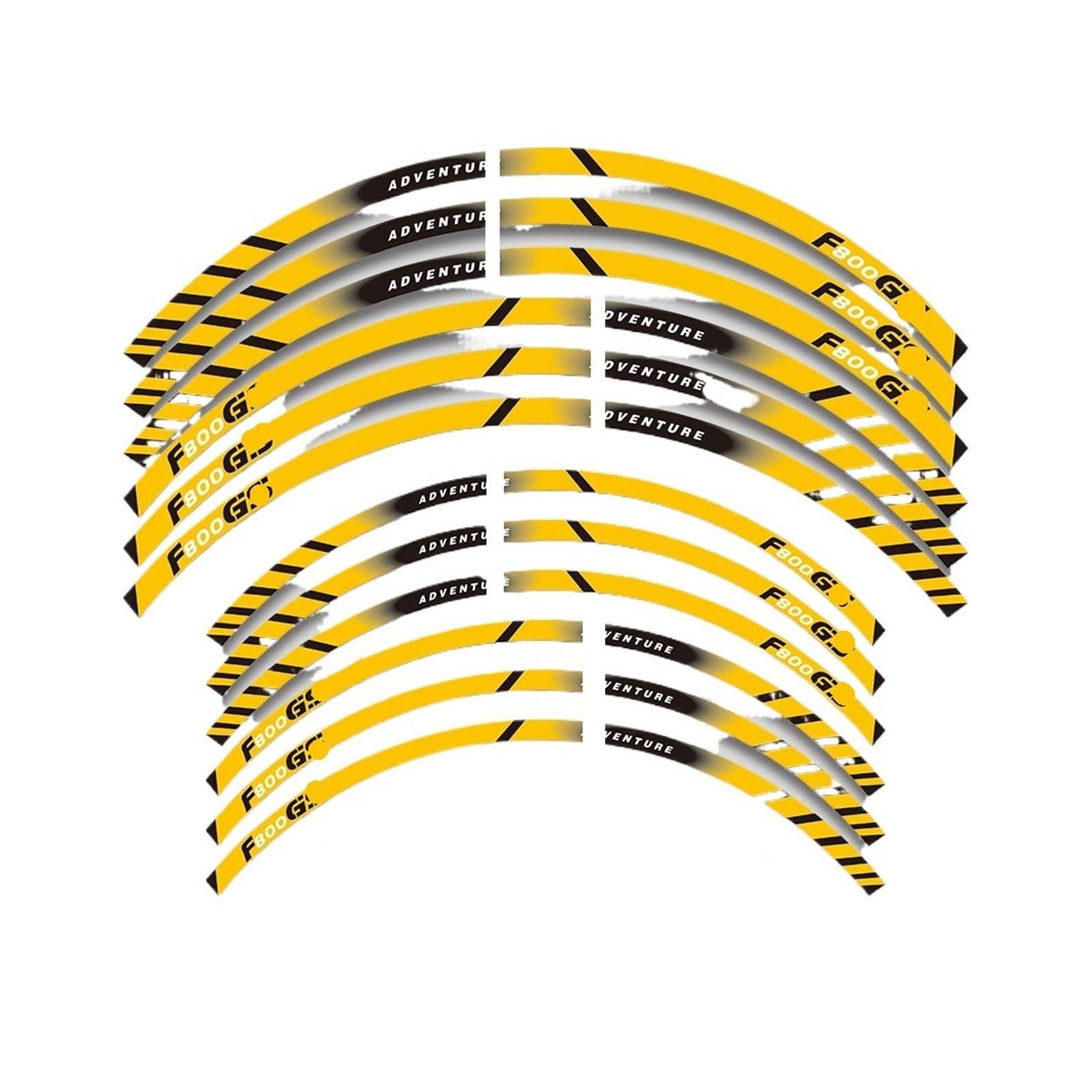 Xhyffss A Yellow Reflective Sticker For B&Mw F800gs F 800Gs 800 For Gs Motorcycle Wheel Decals Waterproof Reflective Stickers Rim Stripes