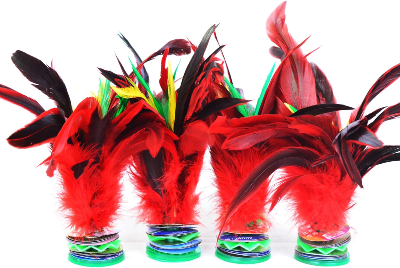 4 Pack Colorful Kick Shuttlecock Fancy Chinese Jianzi Foot Sports Outdoor Game