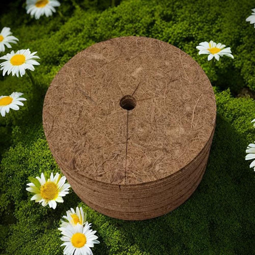 Coconut Coir Frost Protection Mat for Plants – 30 cm & 25 cm Round Flat Mulch Mat, Anti-Grass Growth, Biodegradable, 10-Pack — view 7