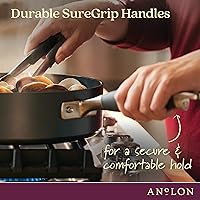 Vista 6 de Anolon Advanced Home Hard-Anodized Nonstick Tapered Sauce Pan/Saucepot, 4.5-Quart (Moonstone)