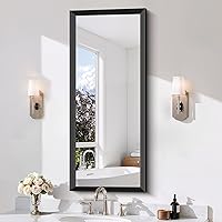 Vista 41 de Espejo de Baño de 30" x 36", Espejo de Pared Negro Mate con Marco de Metal, Espejo Rectangular Decorativo de Tocador para Dormitorio Baño Sala