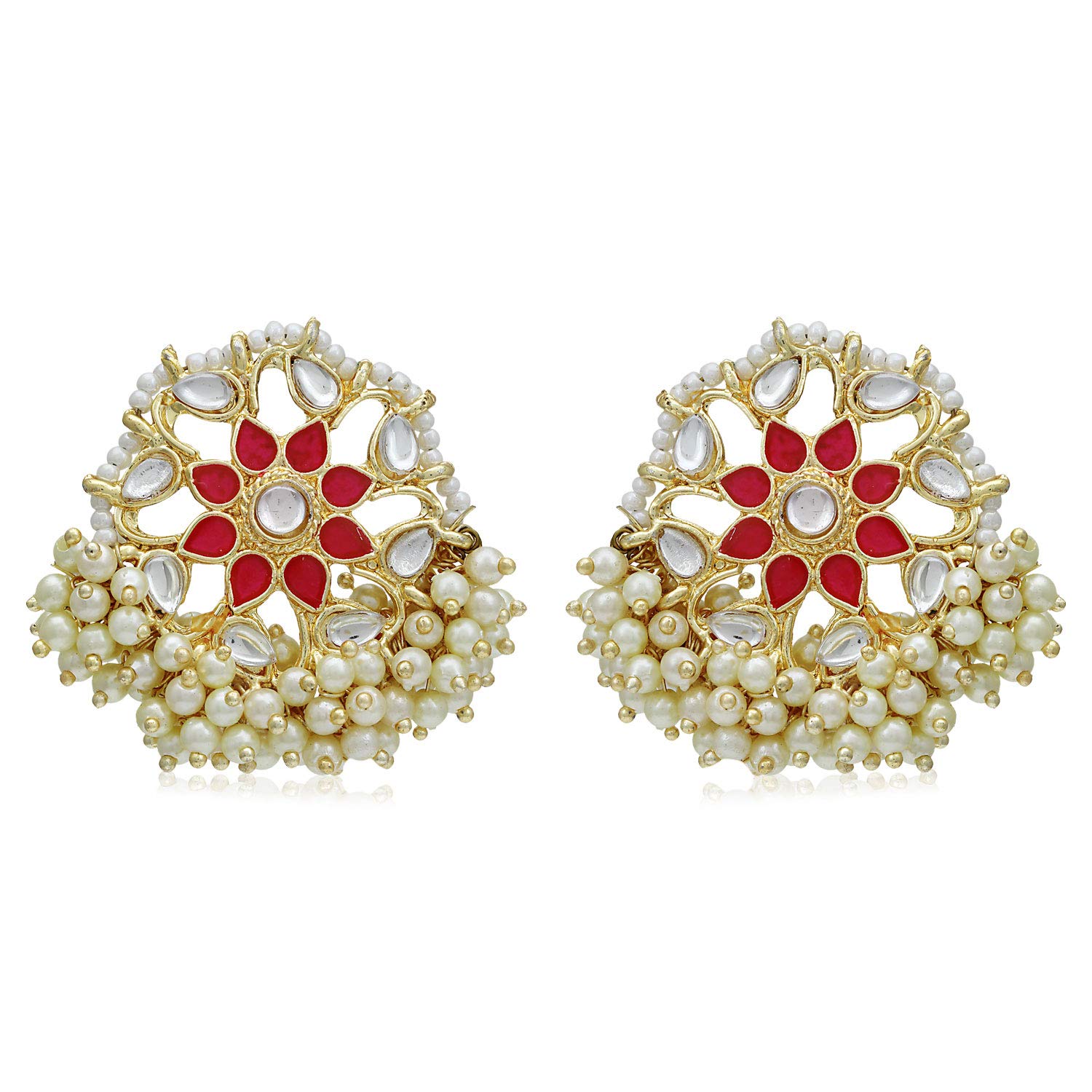 Sukkhi Trendy Gold Plated Kundan & Pearl Stud Earring for Women (SKR56769) (B084HZSYH3) Amazon Price History, Amazon Price Tracker