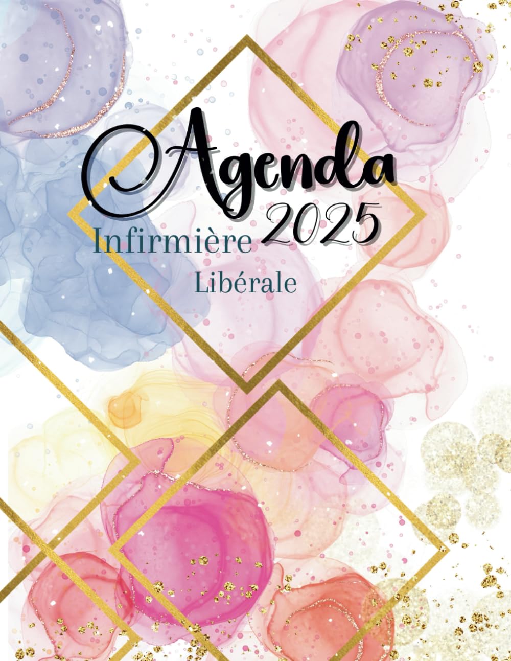 Agenda Infirmière Libérale: Planificateur de tournée,404 pages en noir et blanc,grand format,1 jour/page,de 5h à 21h45,toutes les 15min,+ RDV patients+ km+CA+bilan comptable