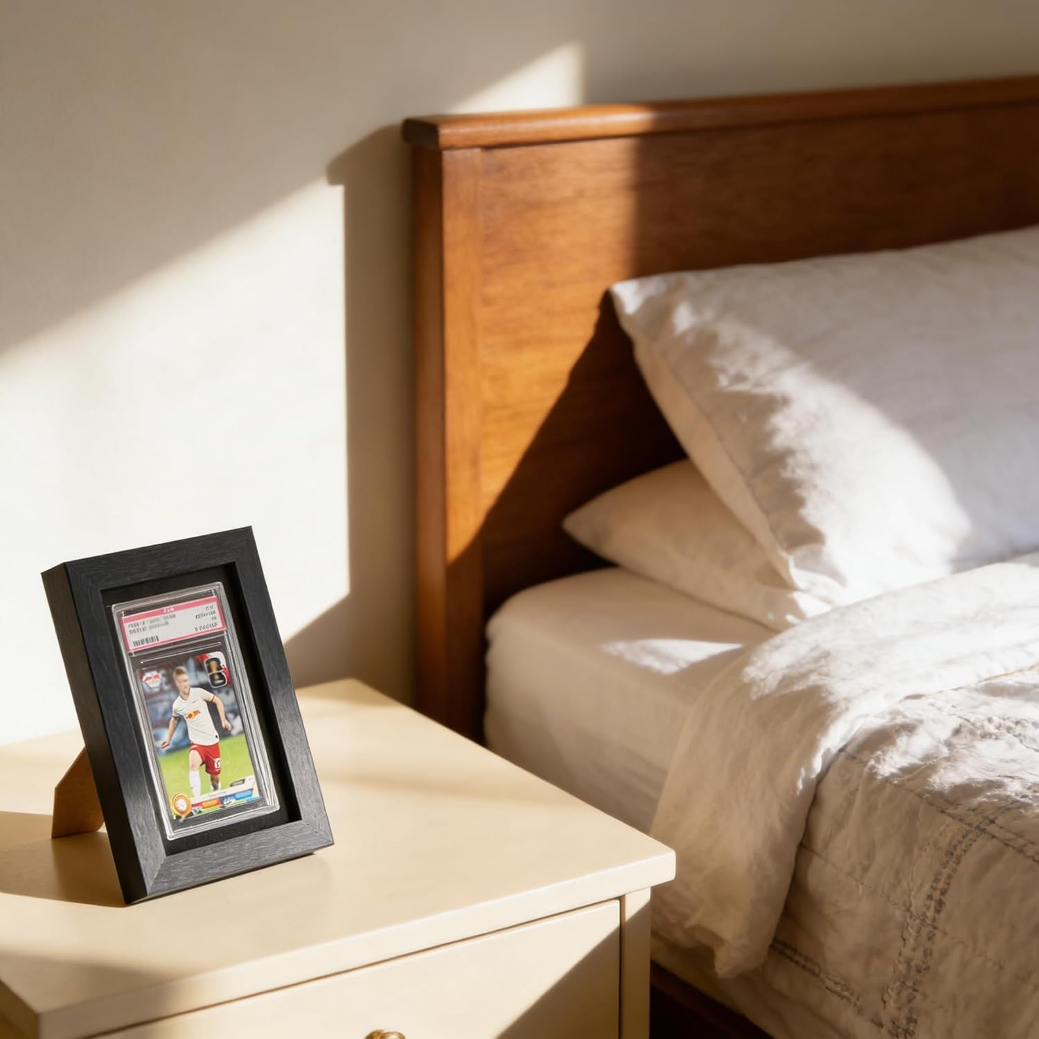 Single Sports Card Display Case - Graded Magnetic Trading Card Frame with EVA Foam Protection, Clear View Wall Mount for Baseball Football Basketball Hockey, Holds 1 Card - 2Pack