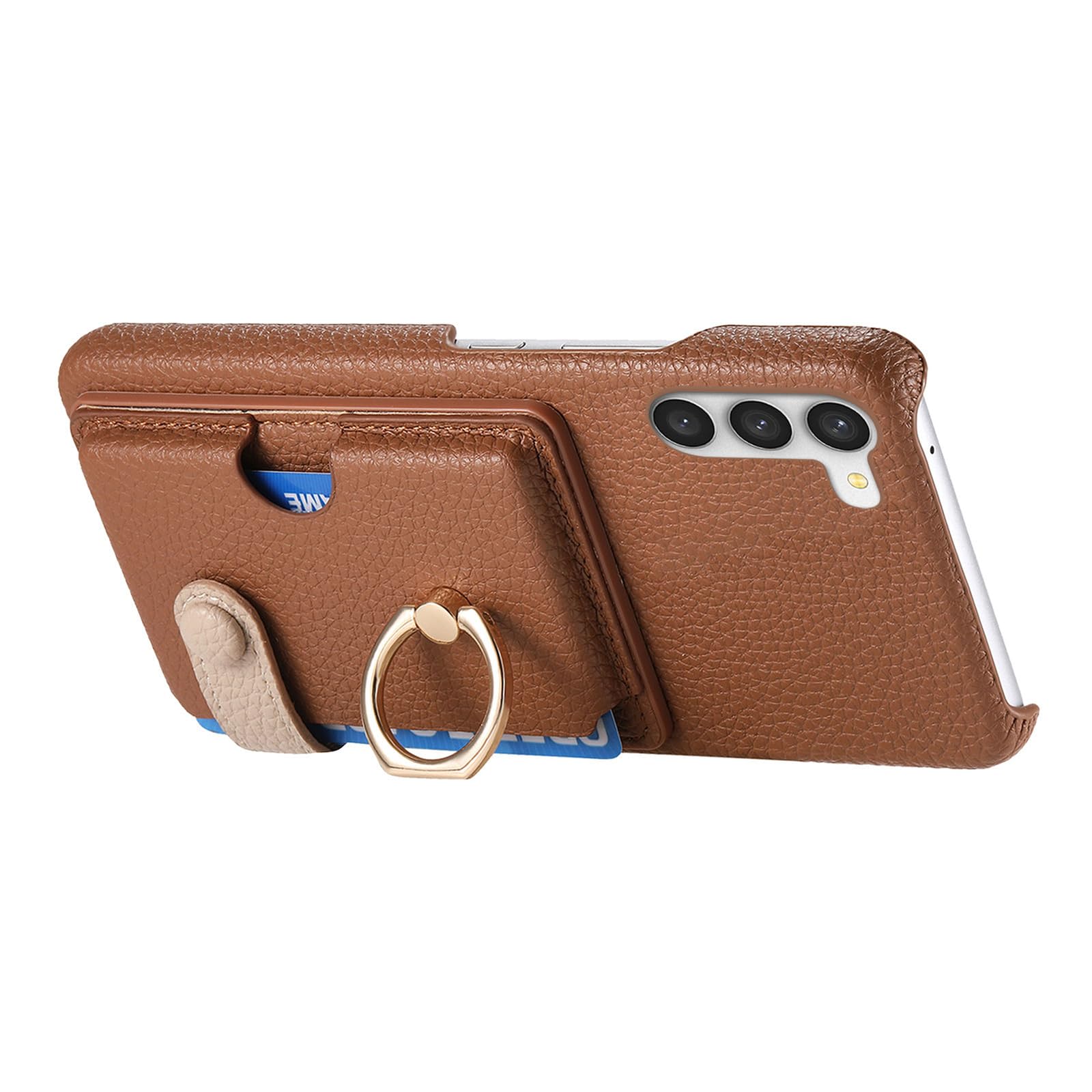 Generic Étui compatible avec Samsung Galaxy S20 Ultra (couleur : rose) étui portefeuille en cuir avec anneau élégant et fermeture à rabat