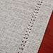 Grelucgo Handmade Hemstitch Gray Dining Table Runner Or Dresser Scarf, Rectangular 14 by 72 Inch