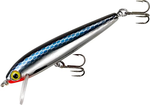 Rebel Señuelos Tracdown Minnow Señuelo de pesca Crankbait de hundimiento lento, ideal para lubina, trucha y lucioperca Miguel Negro,Slick Gold
