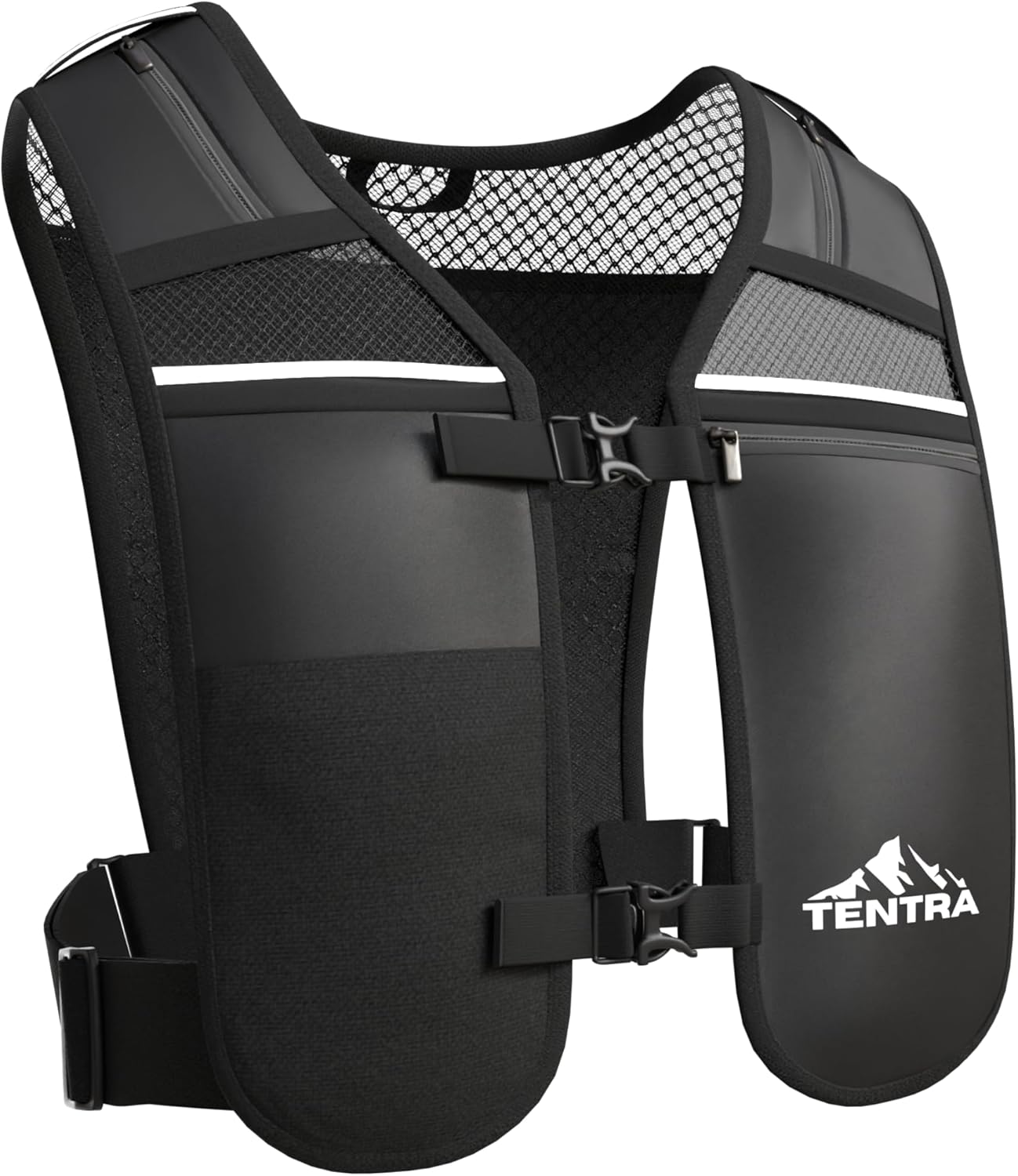 Gilet De Course RUNPRO Unisexe - Taille Unique, Avec Poche Téléphone - Noir - Neuf Avec étiquettes