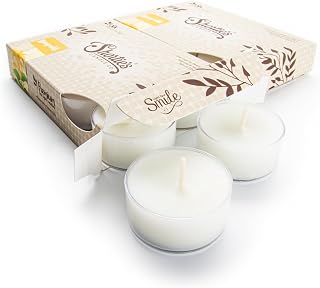 Pure Honeysuckle Premium Tealight Candles Multi Pack - Highly Scented with Essential & Natural Oils - 12 White Tea Lights - Beautiful Candlelight - Made in the USA - Flower & Floral Collection