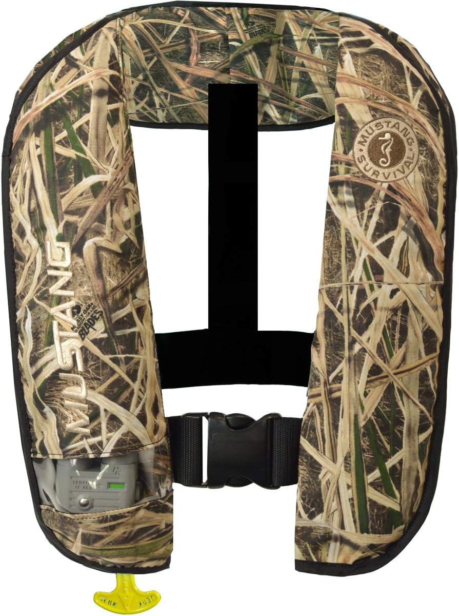 MUSTANG SURVIVAL - M.I.T. 100 Automatic Inflatable PFD - Mossy Oak Shadow Grass Blades, One Size Fits All