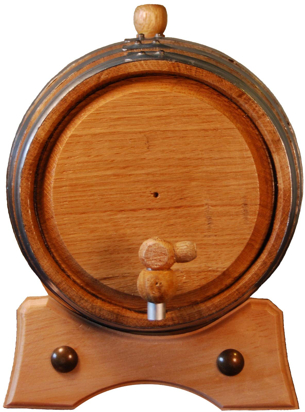 Spaniard Barrels & Coopers Barril Artesanal de Roble Americano (2 litros) + Grabado Personalizado. Kit de añejamiento.