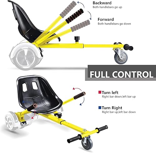 Miniatura 7 de Accesorio de asiento para aeropatineta para aeropatineta de 6.5 a 10 pulgadas, kit de conversión de buggy go kart, accesorio para scooter de