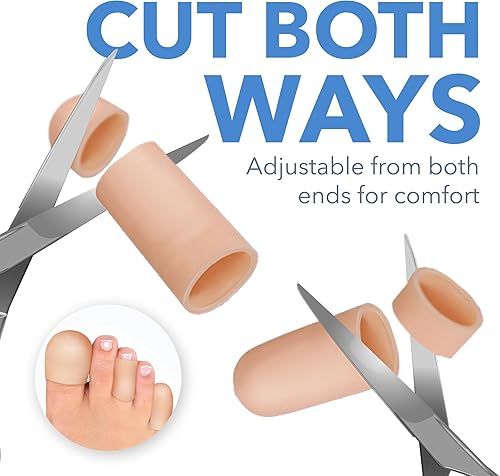 Miniatura 4 de Protectores de dedos pequeños de silicona de gel suave para aliviar el dolor, callos, uñas encarnadas, paquete de 6 vendajes para hombres y mujeres