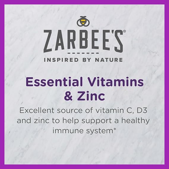 Zarbee's Kids Immune Support Chewable Tablets, Vitamin C, D & Zinc, 28 ct