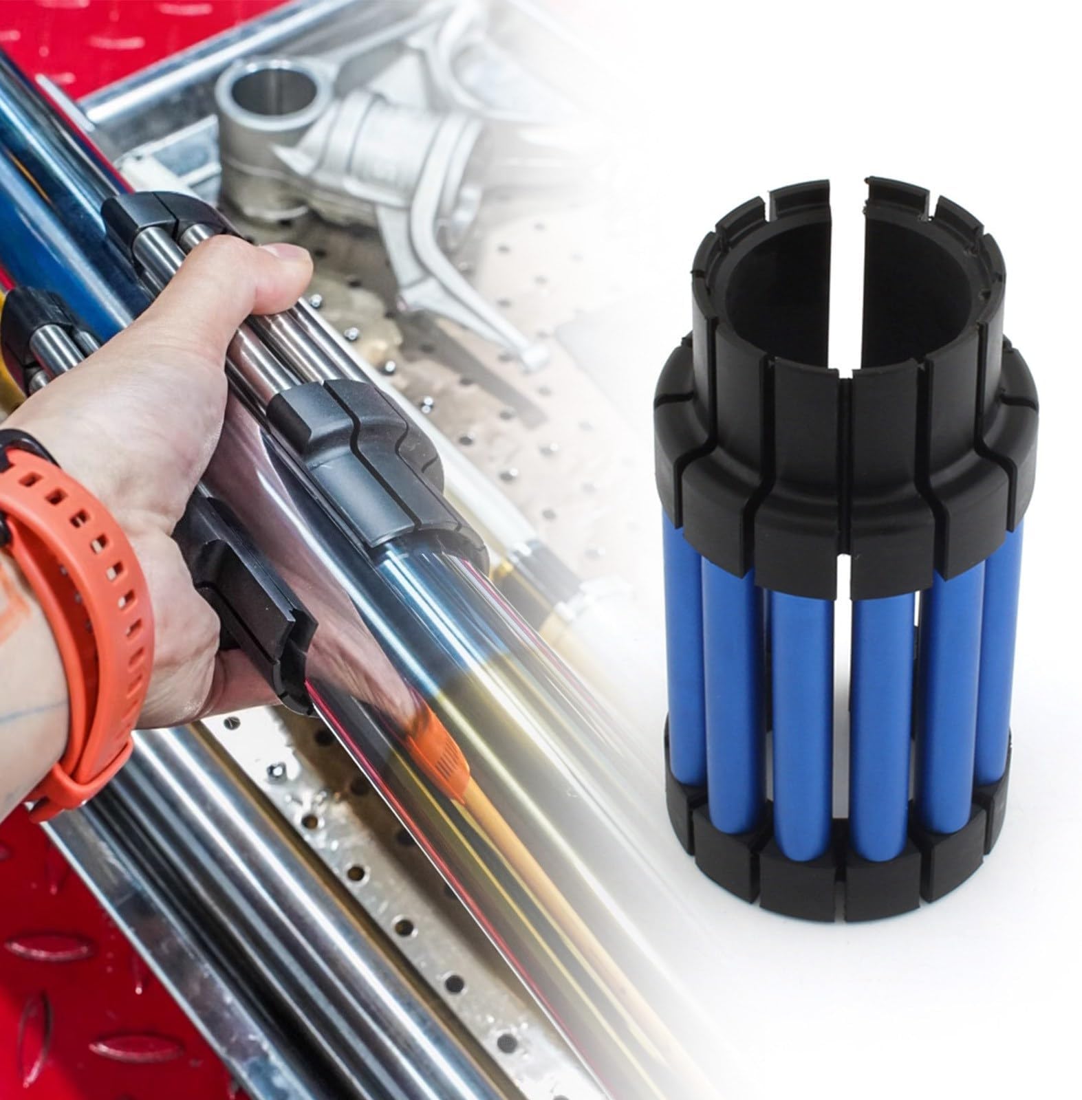 ‌Motorcycle Fork Oil Seals Seal Driver Tool Kit Installation Universal Fit for 37mm-53mm Forks (Blue)