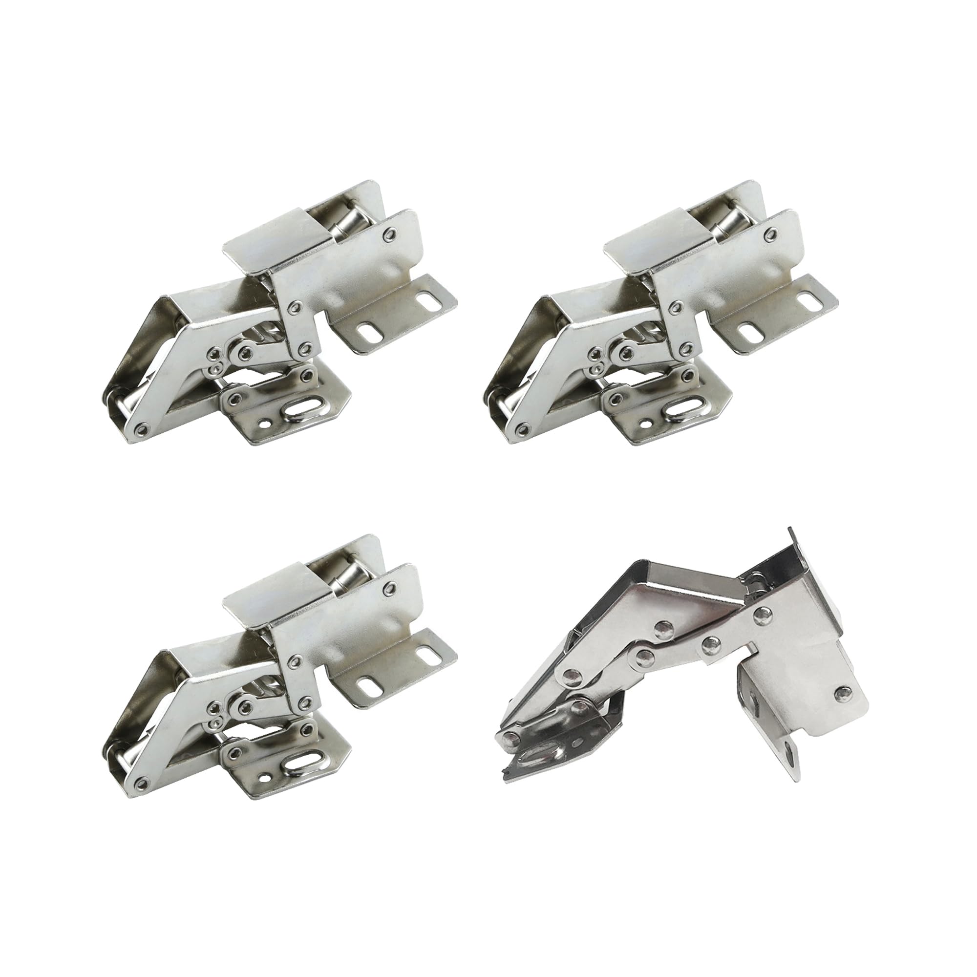 GEFONG 90 Degree Cabinet Flap Hinges Non-Damping for Kitchen RV Camper Van Motorhome Caravan Cabinet Doors Kitchen Cupboard Wardrobe Furniture Door Folding Hinge 4 Pcs