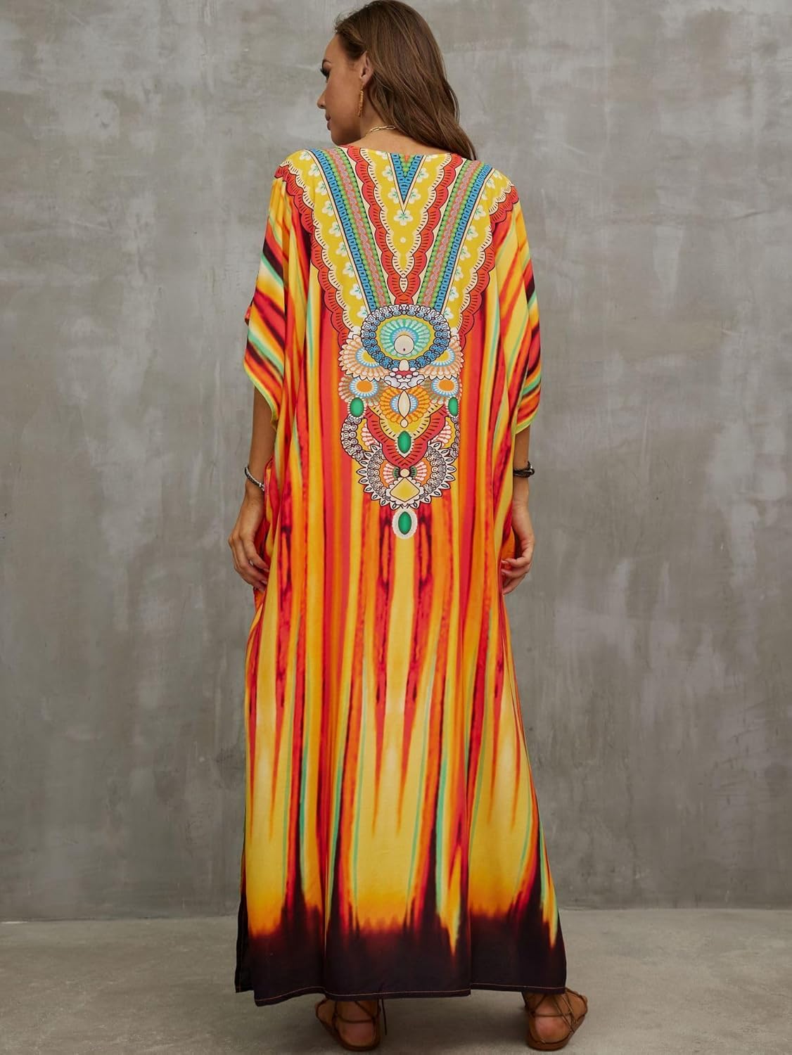 Kaftan Dresses for Women Plus Size Bathing Suit Cover up Caftan Maxi Beach Dresses - Image 4