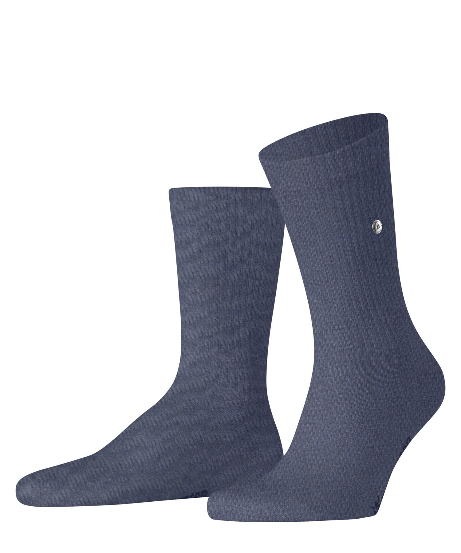 Burlington Men's Bond Street M So Cotton Plain 1 Pair Socks, Blue Light Jeans 6662, 6.5-11