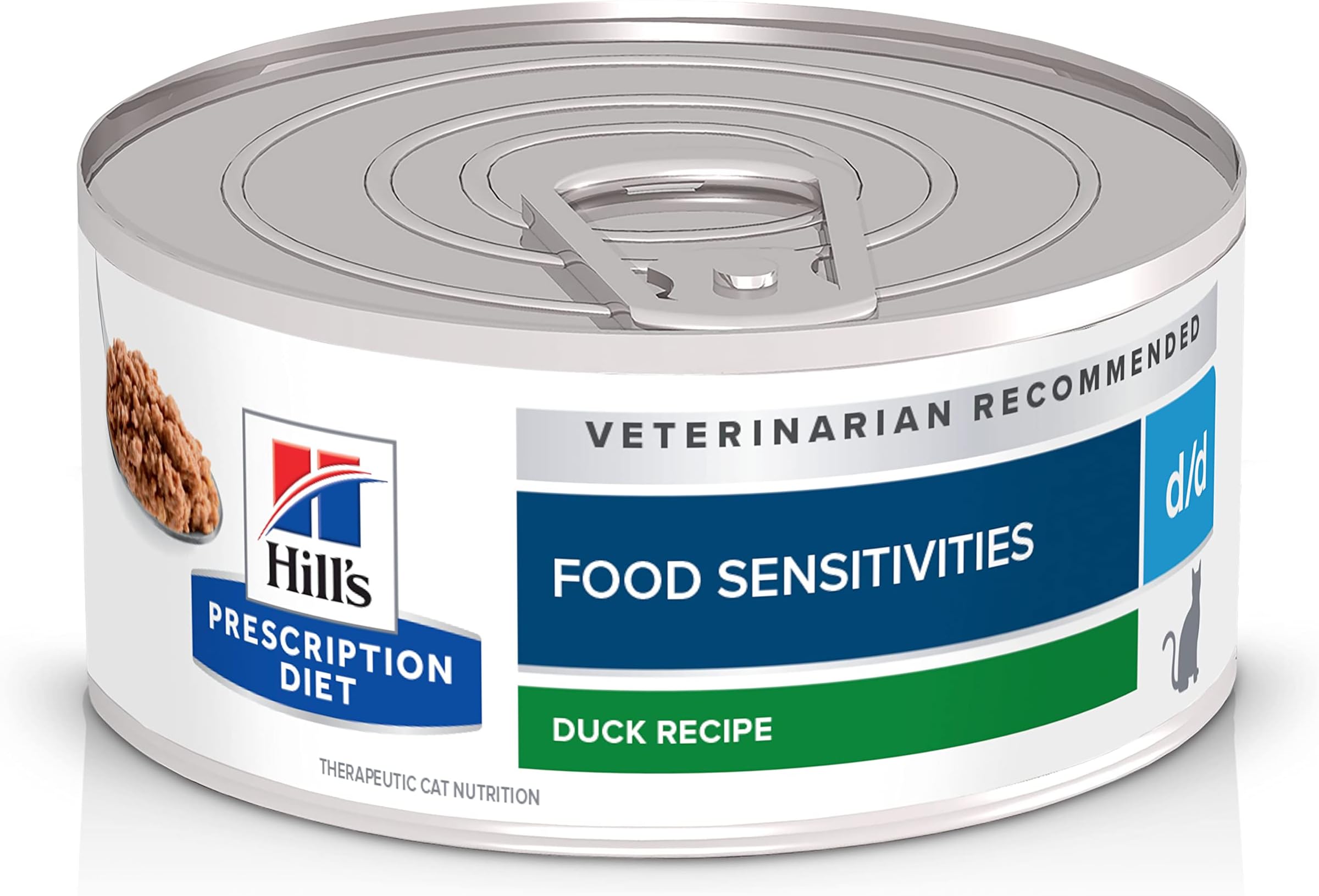 Hill's Prescription Diet d/d Skin/Food Sensitivities Wet Cat Food, Duck, 5.5 oz. Cans, 24-Pack