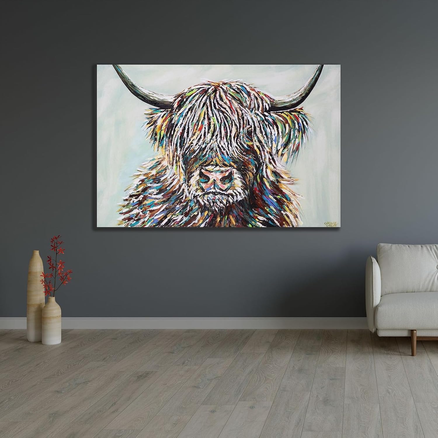 ArtDirect Woolly Highland II Unframed Art Print Giclee Poster by Vitaletti, Carolee - Ready for Framing with Customization Sizes 10x7, 14x9, 20x13, 36x24, 48x32, and 60x40 Inches