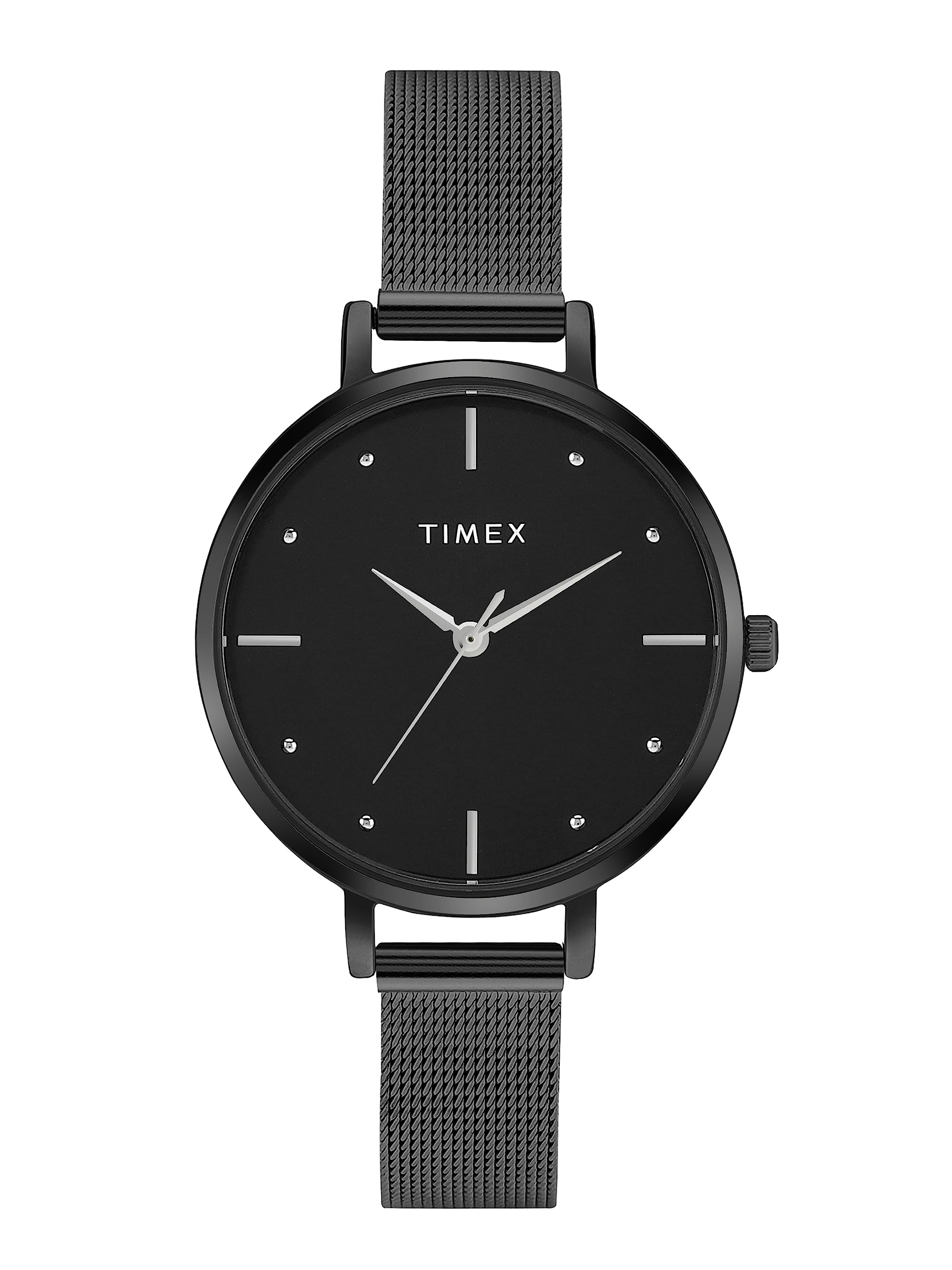 TIMEX Women Stainless Steel Black Round Analogue Dial Watch- Twel155Smu14, Band Color-Black (B0C1TDL39M) Amazon Price History, Amazon Price Tracker