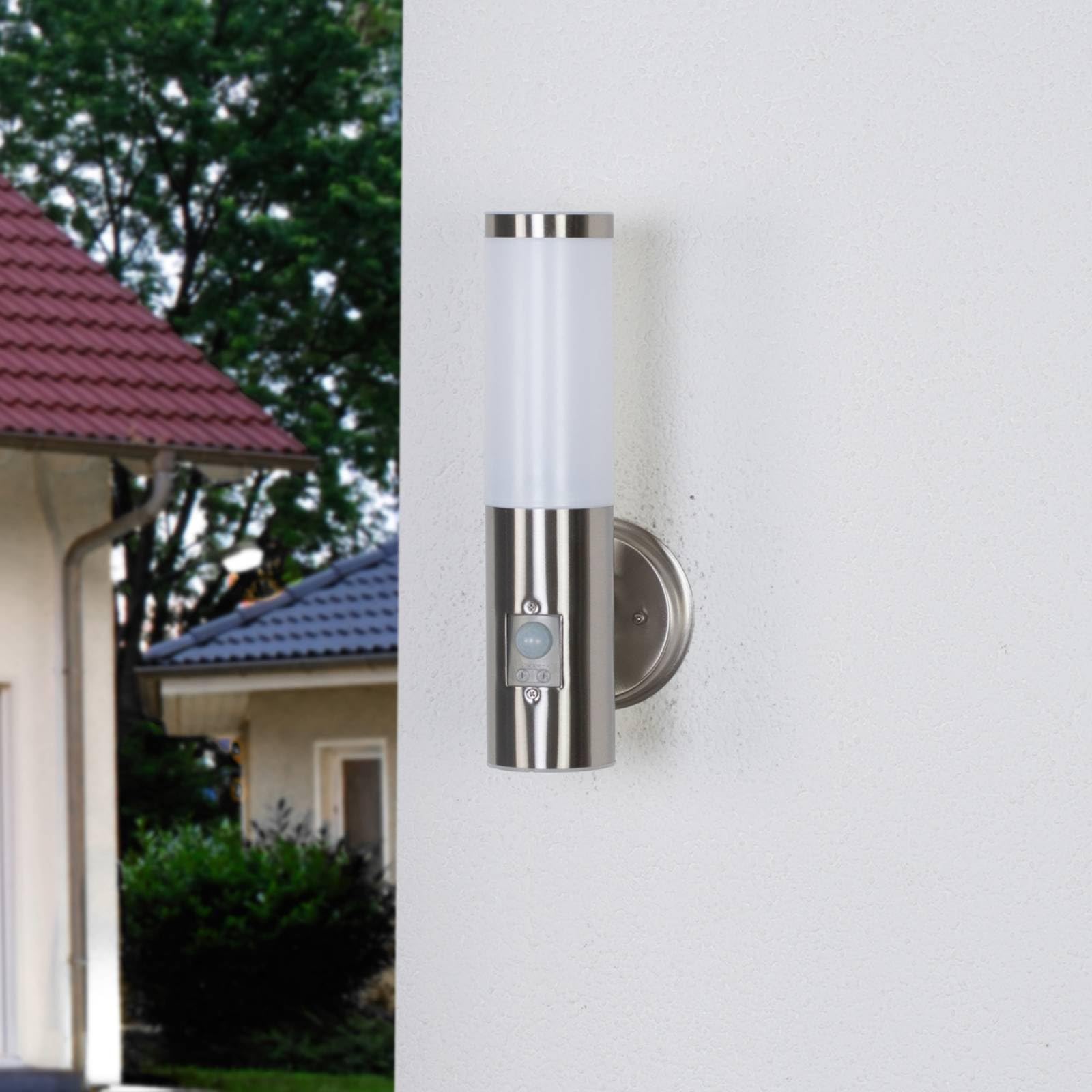 Lindby Außen Wandleuchte Maelis – IP44, Braun, Aluminium, 1x E27, Für Terrasse, Garten, Hauswand