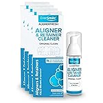 EverSmile AlignerFresh Original Clean Foam - Cleaner Compatible w/Invisalign and All Clear Aligners & Retainers - Eliminates Bacteria, Whitens Teeth, Fights Bad Breath - 50ml (4 Pack)