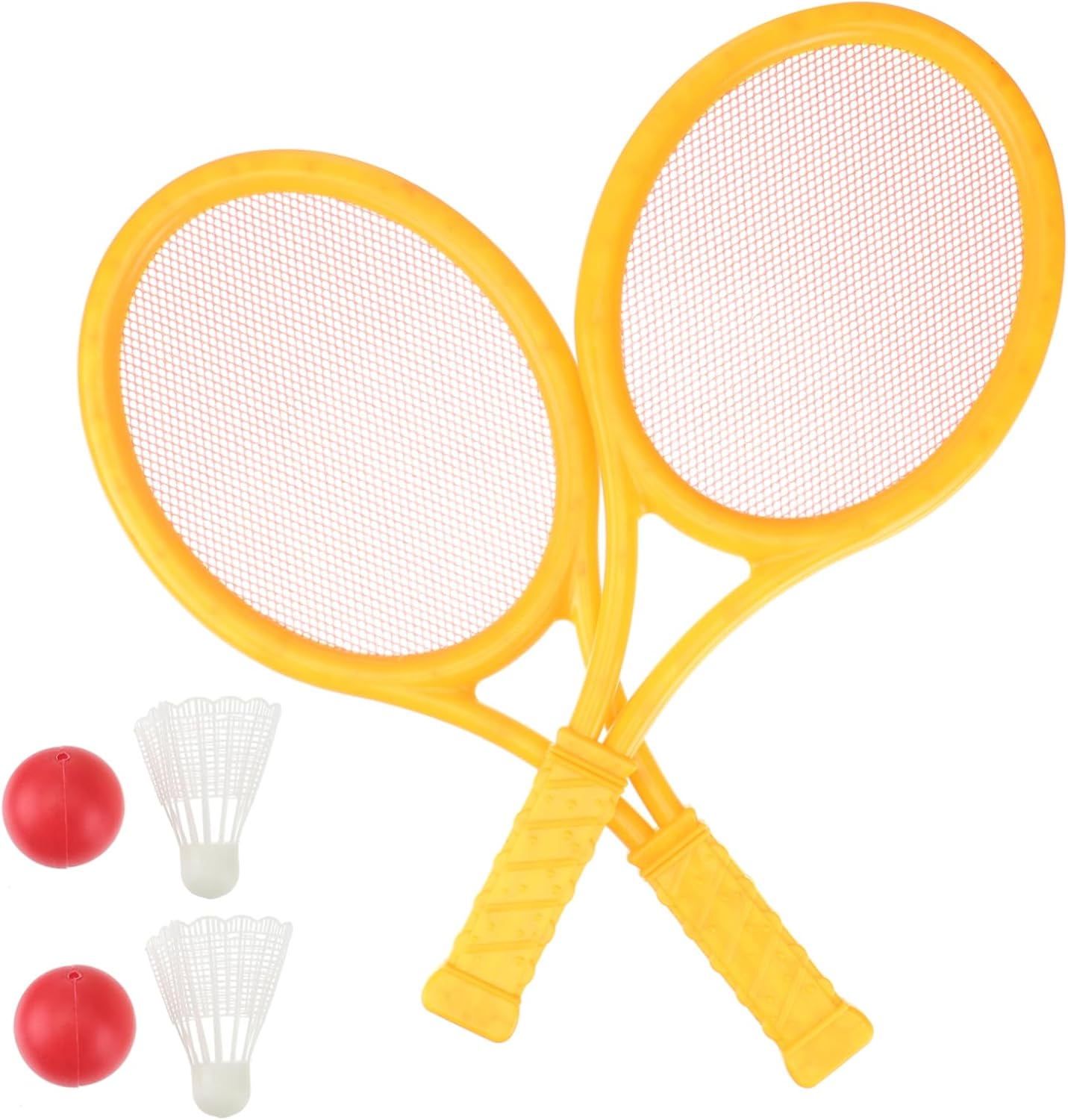 2Pcs Parent Outdoor Sports Racket Set Large Tennis and Badminton Rackets for Lightweight Durable Design for Beginners for Family Fun and Garden Activities