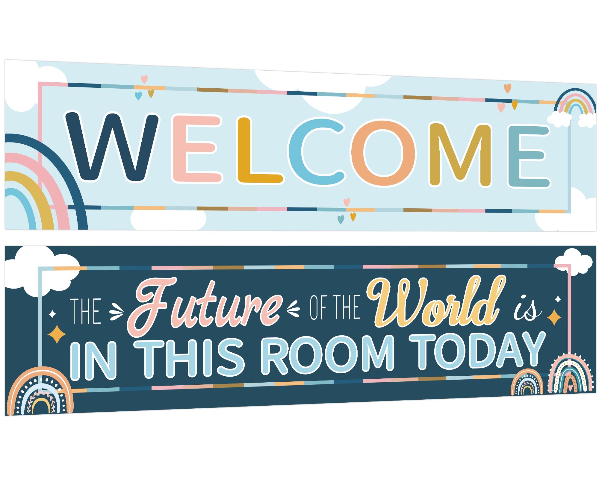 Buy Blue Bohemia Classroom Decorations Classroom Welcome Banner and for ...