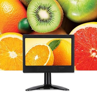 Dispaly HD de 7 Polegadas, Monitor Multifuncional Com Resolução 1024x600 16:9, Display Portátil, Suporta 1080P, Entrada/VGA/AV, Adequado para Raspberry Pi, Display de Carro,