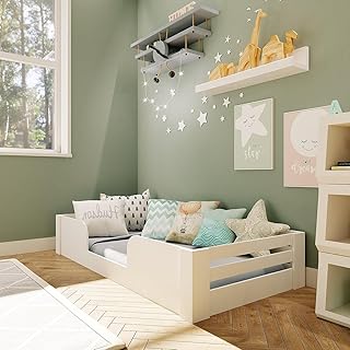 Cama Infantil Montessoriana Solteiro Liz Branco Perfect Wood