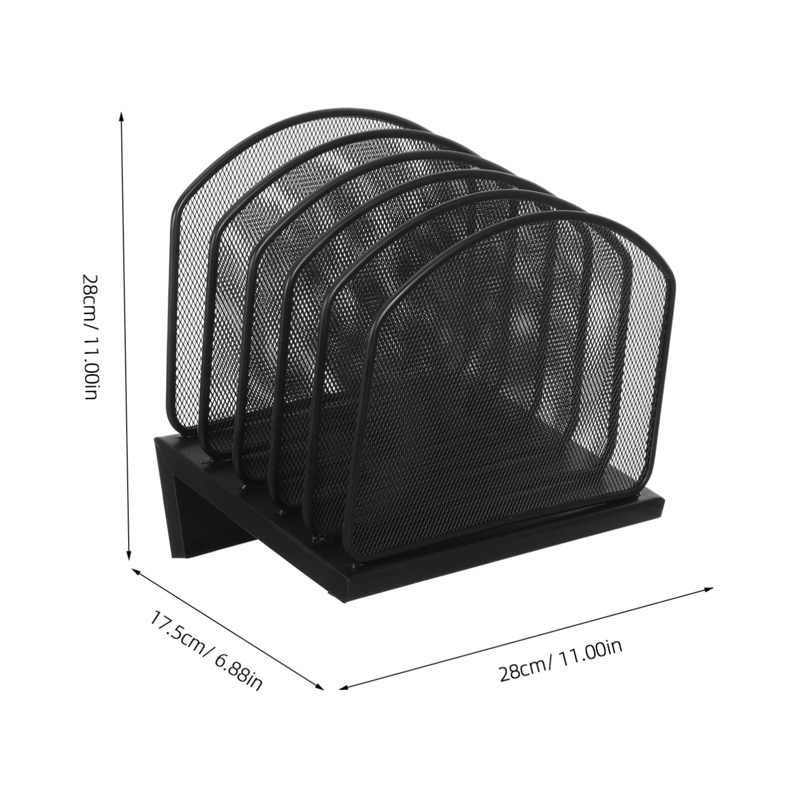 SECFOU Organizzatore Scrivania Verticale in Metallo con Scomparti Multipli Porta Documenti e Cartelle per Ufficio Casa e Studio Design Moderno e Funzionale