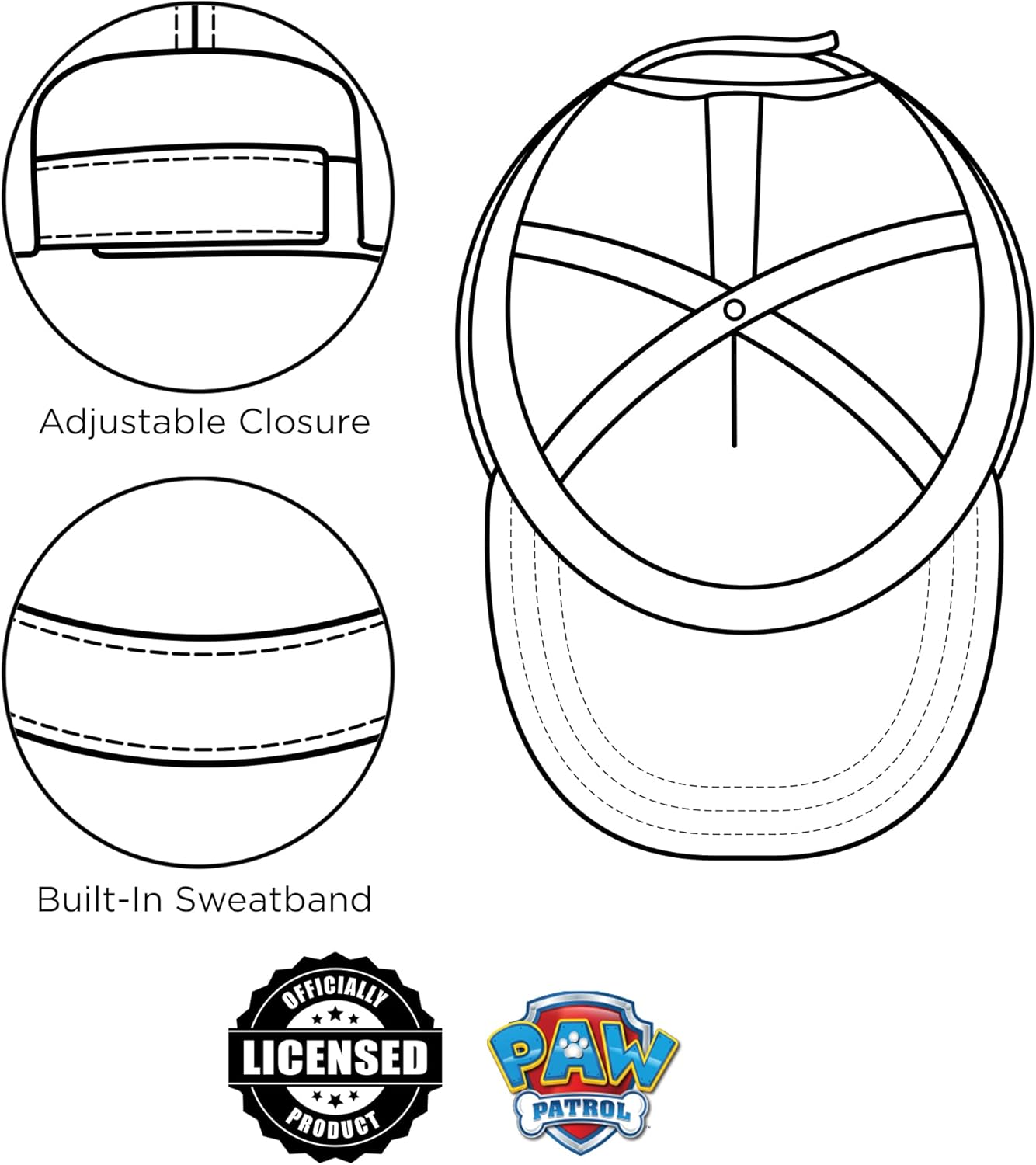 Nickelodeon Boys Baseball Cap, Paw Patrol Marshall Adjustable Toddler Hat, Ages 2-4 Or Boy Hats For Kids Ages 4-7 - Image 5