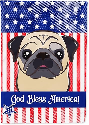 Vista 75 de Caroline's Treasures BB2171GF American Flag and Border Collie Garden Flag Mailbox Flag Decorative Yard Flag Banner Outside Patio Artwork Yard Flower