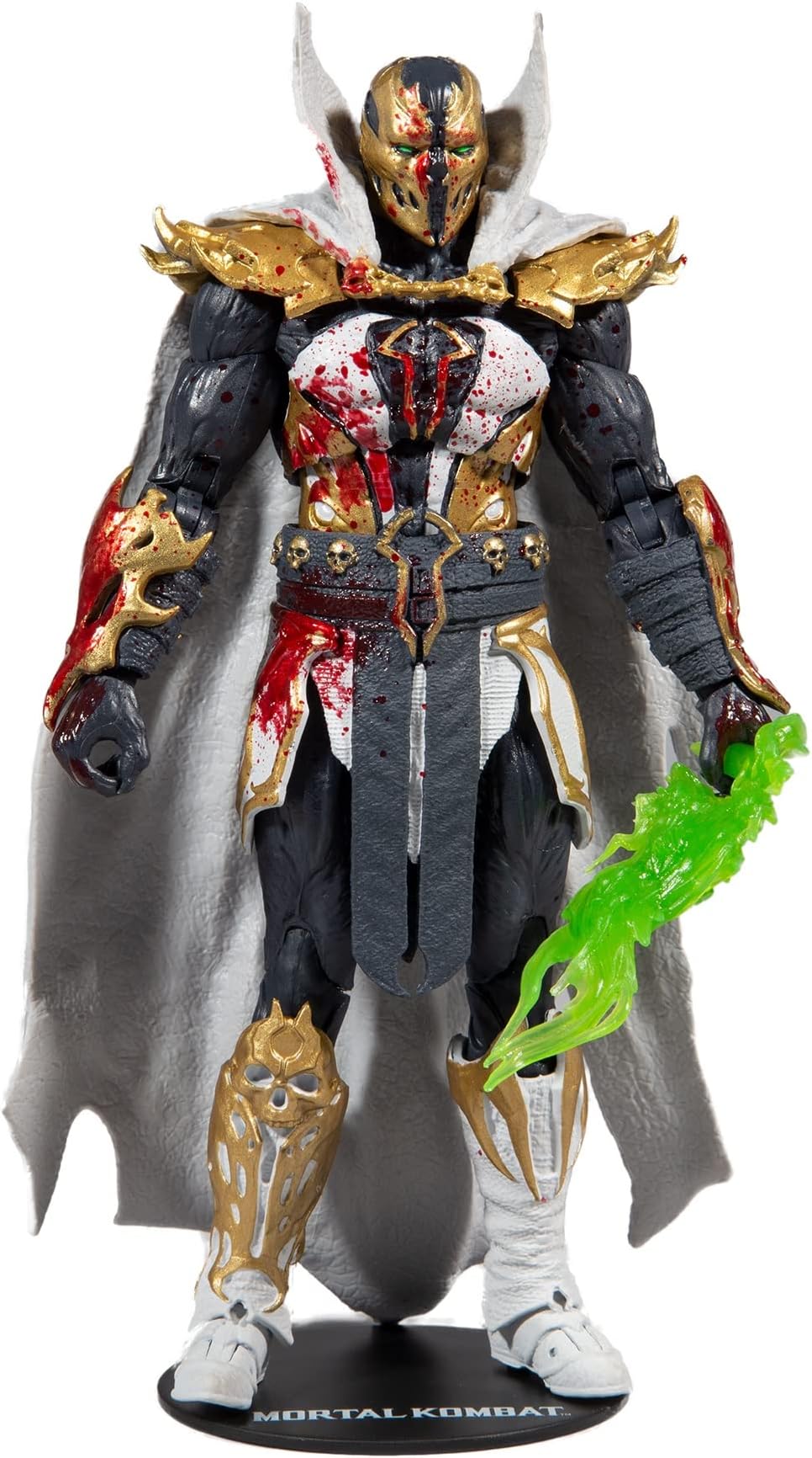 McFarlane Toys, 7-inch Malefik Spawn (Bloody Disciple) Mortal Kombat 11 Figure with 22 Moving Parts, Collectible Mortal Kombat Figure with collectors stand base – Ages 14+