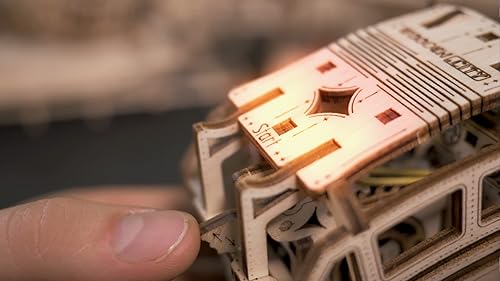 Miniatura 10 de WOODEN.CITY Dream Express - Rompecabezas de madera 3D para adultos, construye tu propio tren con motor de banda de goma, modelo de autoensamblaje,