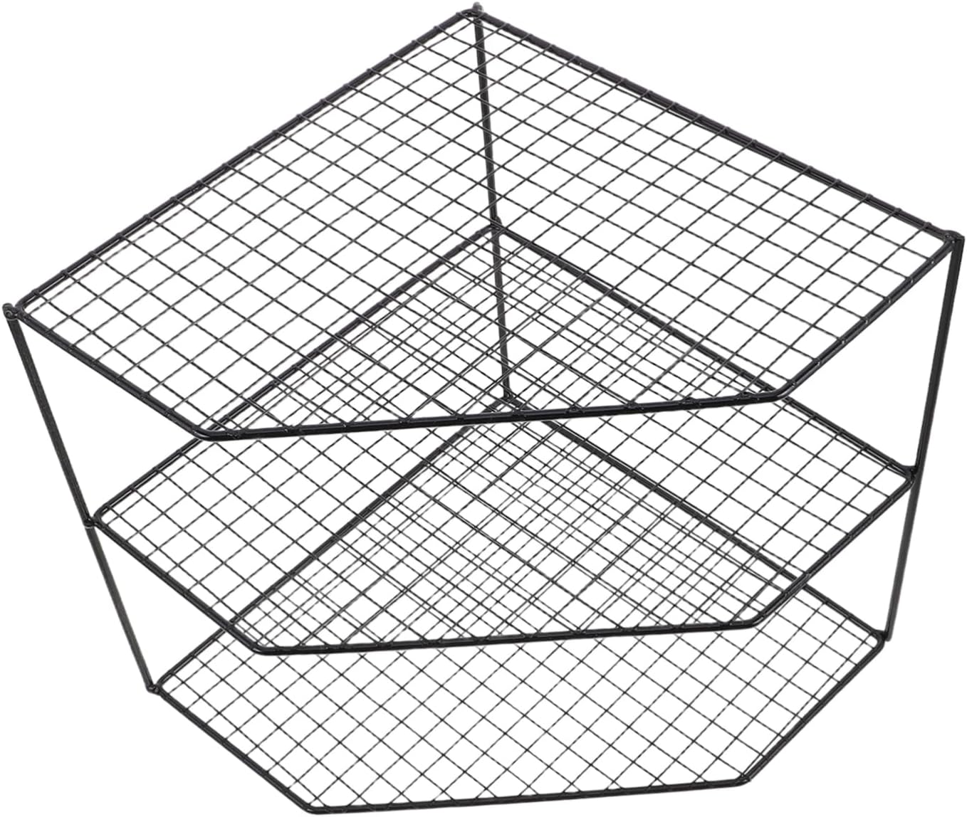 Amosfun Multi Functional Corner Countertop Organizer Bathroom Kitchen Shelf for Efficient Space Utilization Tidy Storage Display Freestanding Design