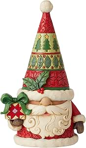 Enesco Jim Shore Heartwood Creek Santa With Dog Figurine – 9-Inch Hand-Painted Christmas Collectible