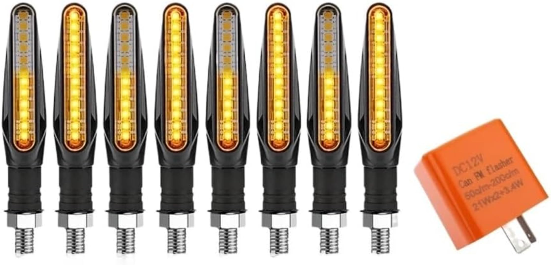 Generic Mini uniwersalne wskaźniki Dla C400GT Dla C400X Dla C400 GT X Dla C600 Motocykl 12 kierunkowskazów LED Bursztynowa lampa kierunkowskazów z przepływającą wodą